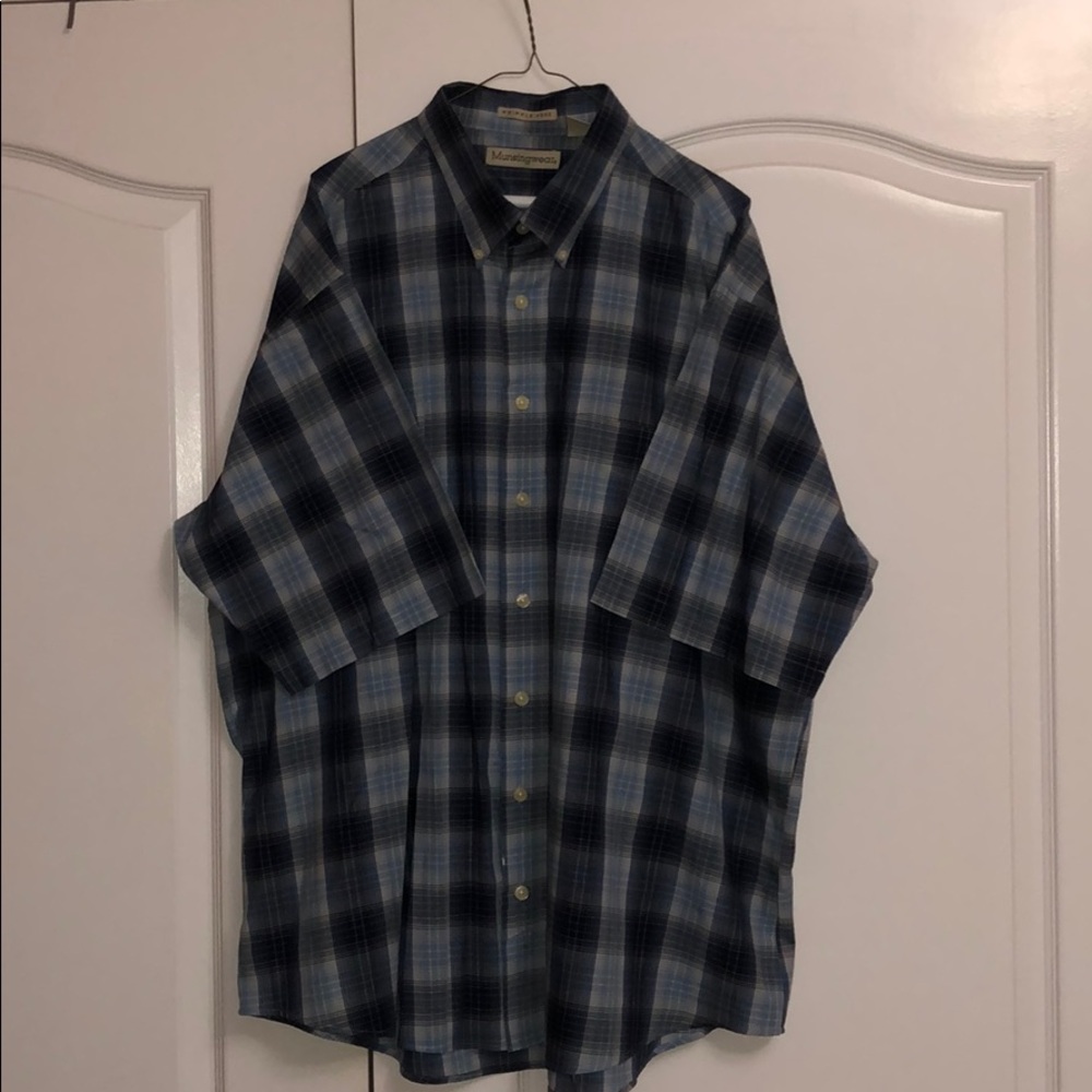 Men’s Checked Short Sleeve Button Down
